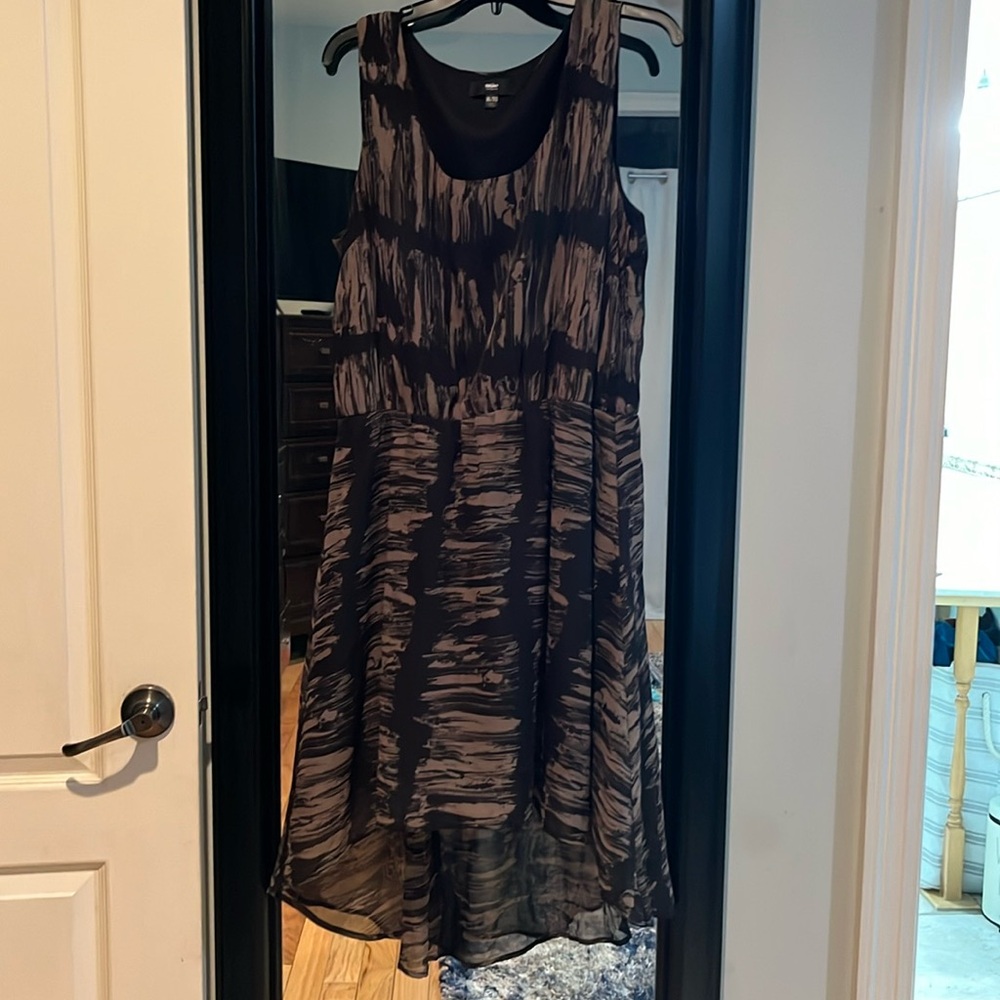XL, sheer, high low, dress